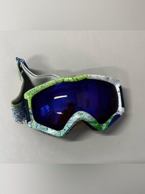 Anon Blue Lens Ski/Snow Goggles with Green/White Frame
